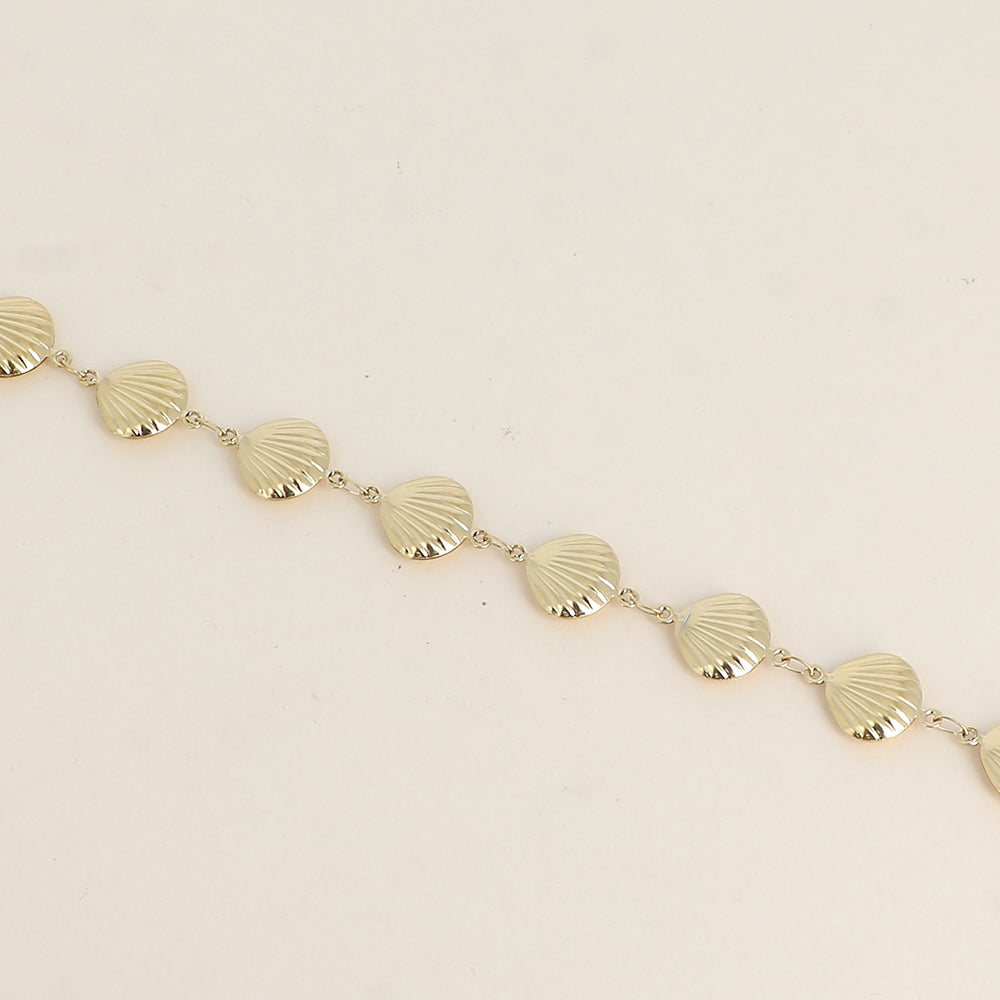 Bracelet - maille coquillages (16,5+3 cm)