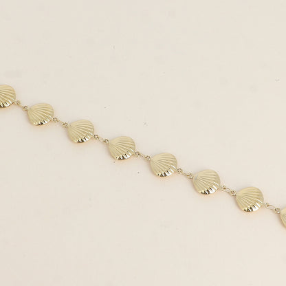 Bracelet - maille coquillages (16,5+3 cm)