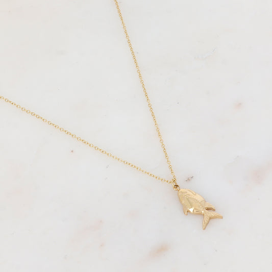 Collier avec pampille poisson (40+5CM)