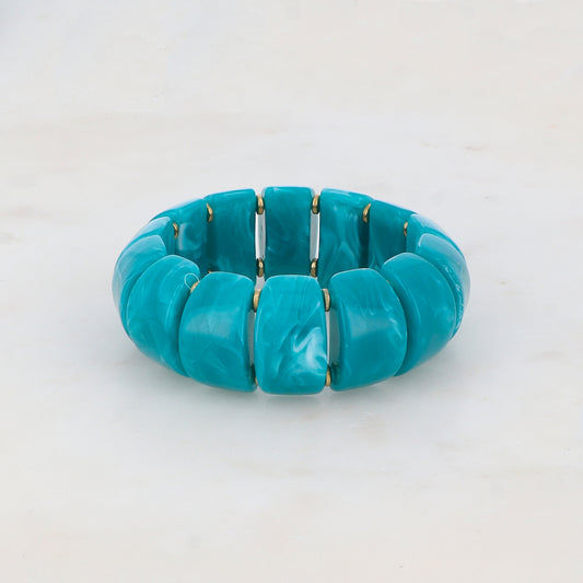 Bracelet élastique avec résine