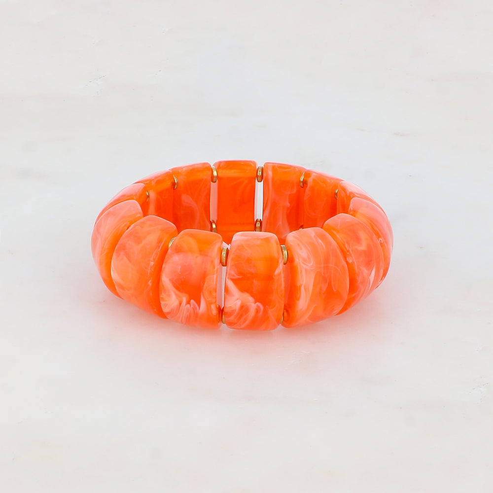 Bracelet élastique avec résine