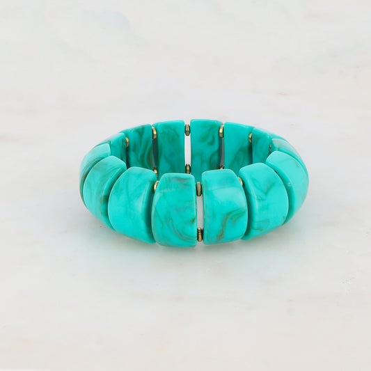 Bracelet élastique avec résine