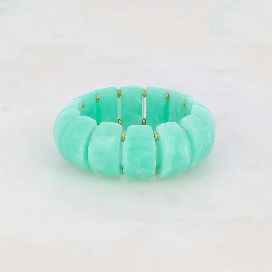 Bracelet élastique avec résine