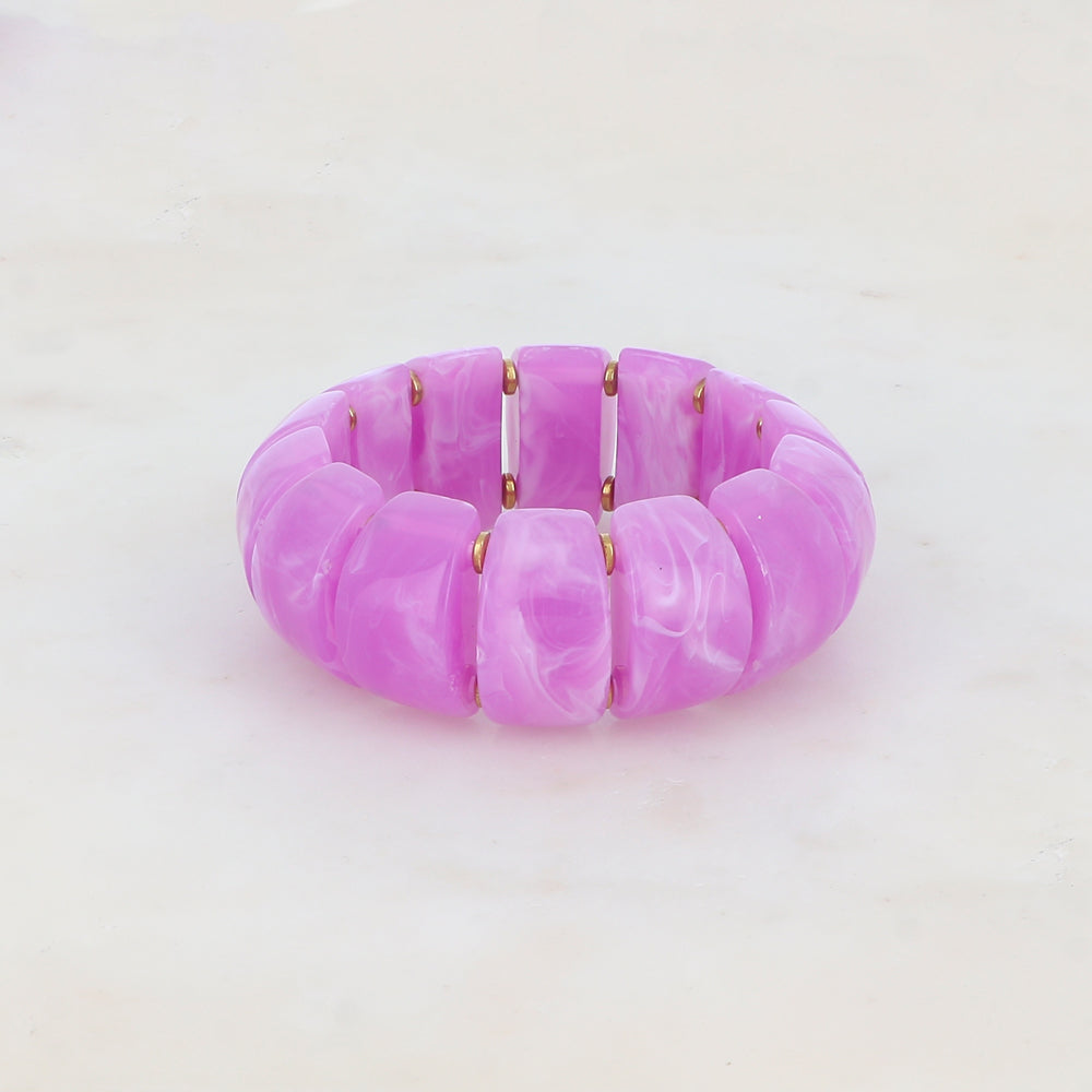 Bracelet élastique avec résine