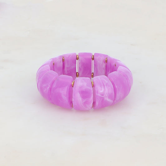 Bracelet élastique avec résine
