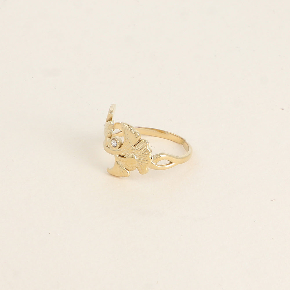 Bague - ginkos et oxydes de zirconium