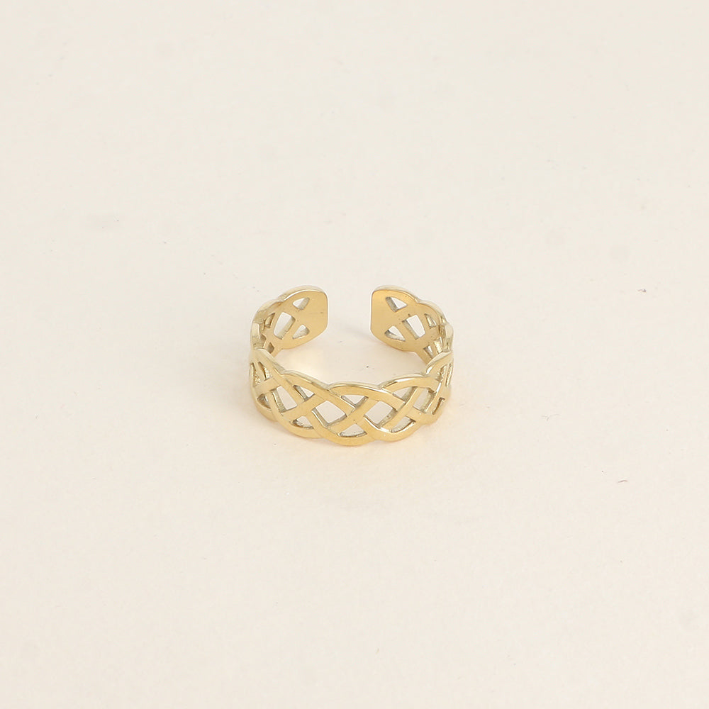 Bague - maille tressée ajourée
