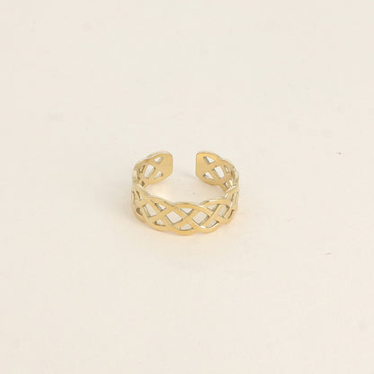 Bague - maille tressée ajourée