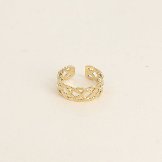 Bague - maille tressée ajourée