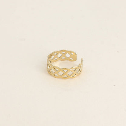 Bague - maille tressée ajourée