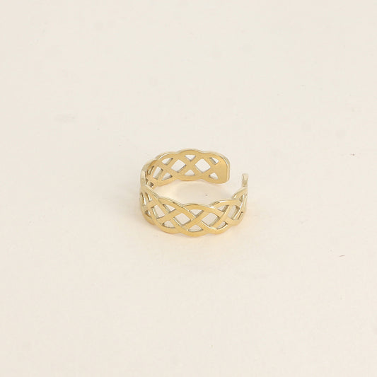 Bague - maille tressée ajourée