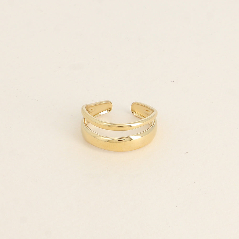 Bague - 2 rangs lisses