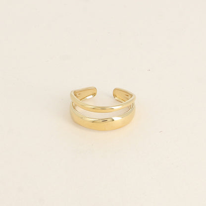 Bague - 2 rangs lisses