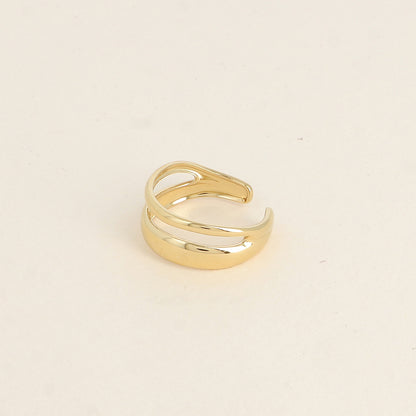 Bague - 2 rangs lisses