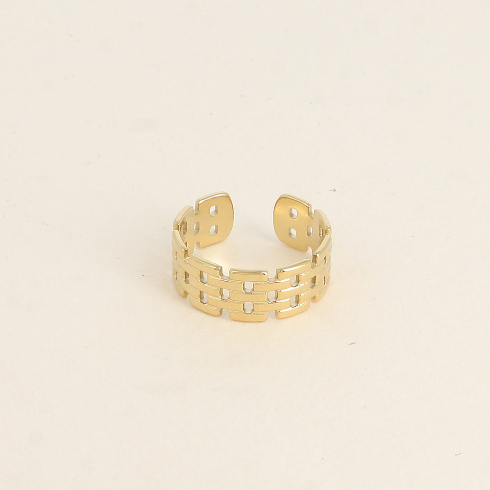 Bague - style de maille brique ajourée