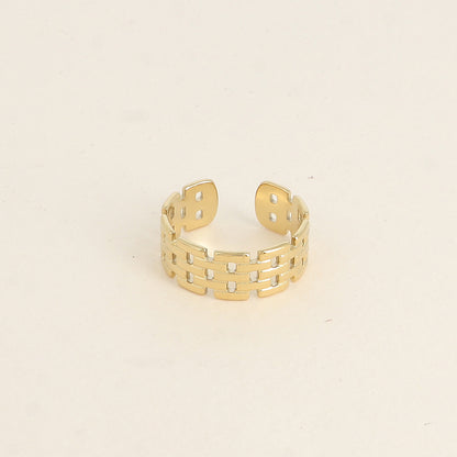 Bague - style de maille brique ajourée