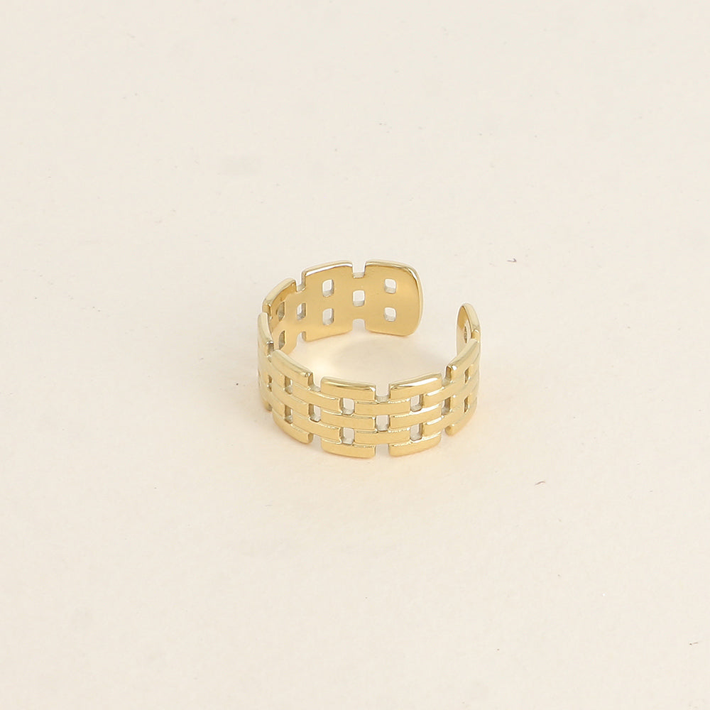 Bague - style de maille brique ajourée