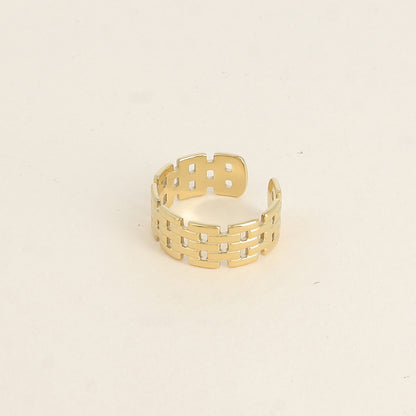 Bague - style de maille brique ajourée
