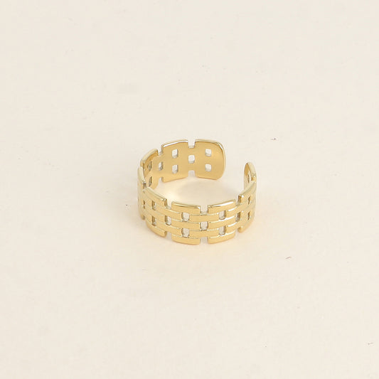 Bague - style de maille brique ajourée