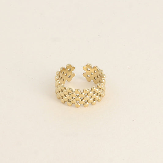 Bague - style de maille ronde ajourée