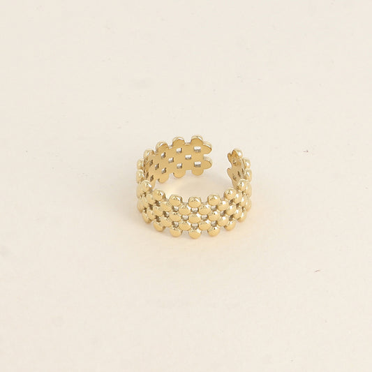 Bague - style de maille ronde ajourée