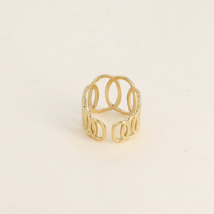 Bague - formes ovales ajourées