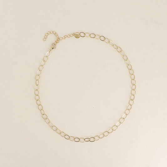 Collier - maillons ovales 40,5+7 cm - Epaisseur de la maille: 6,5 mm