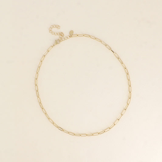 Collier - maillons ovales 41+7 cm - Epaisseur de la maille: 4 mm