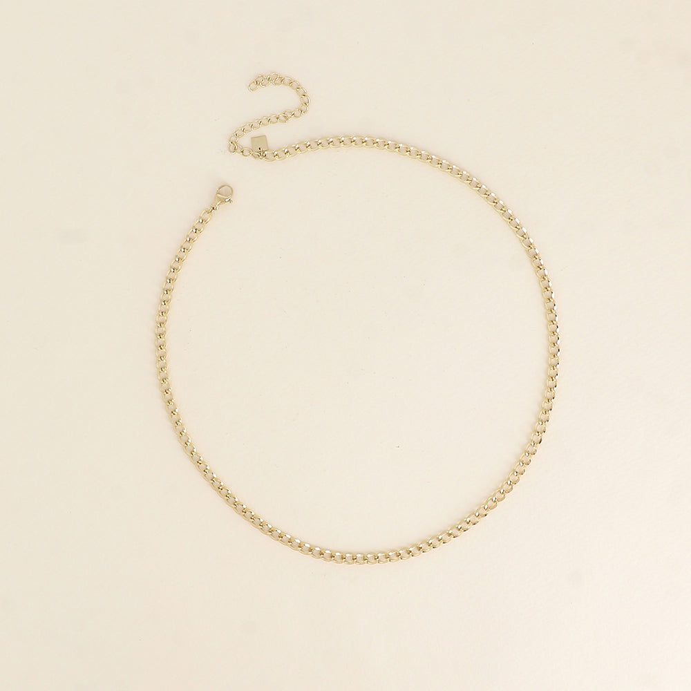 Collier - maille gourmette 40+7 cm