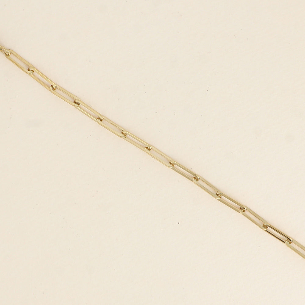 Bracelet - maille avec anneaux ovales (16,5+3 cm)
