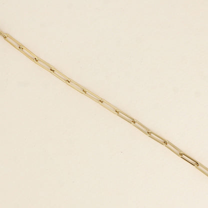 Bracelet - maille avec anneaux ovales (16,5+3 cm)
