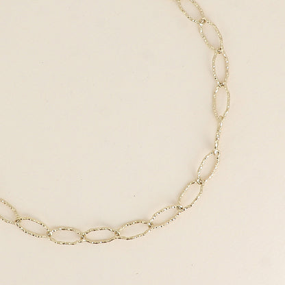 Collier - maillons ovales dentelés 41+7 cm