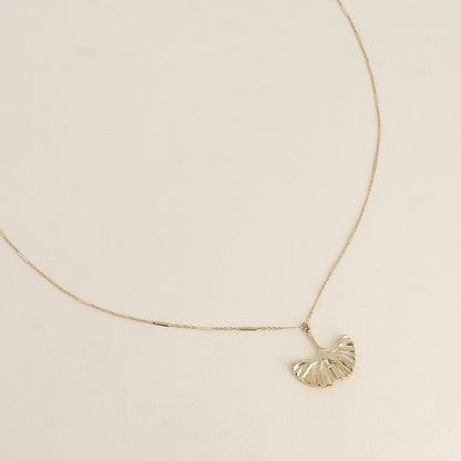 Collier - pendentif ginko 55+5 cm