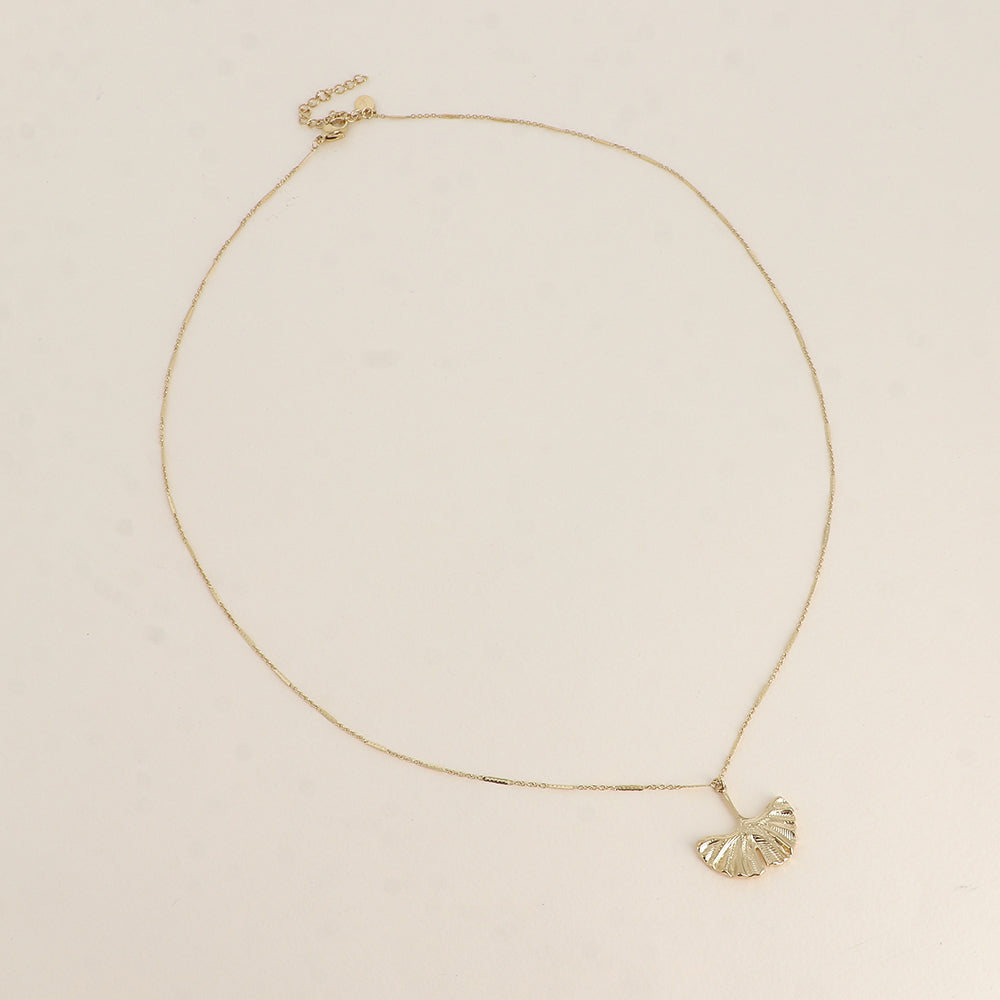 Collier - pendentif ginko 55+5 cm