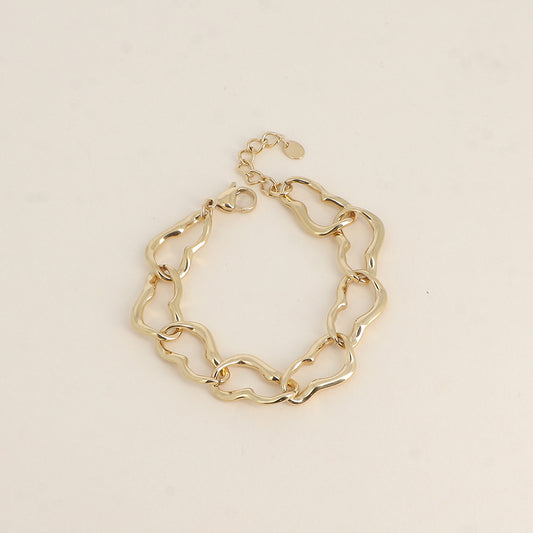 Bracelet - maille aux longs anneaux (18+3 cm)