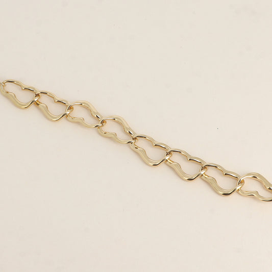 Bracelet - maille aux longs anneaux (18+3 cm)