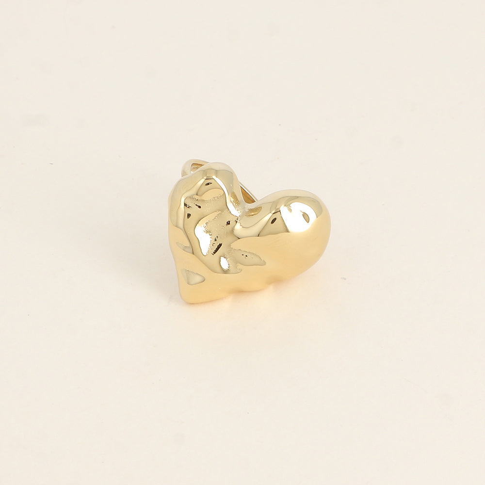 Bague - cœur martelé