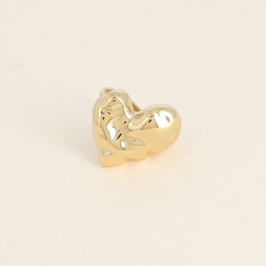 Bague - cœur martelé