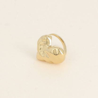 Bague - cœur martelé