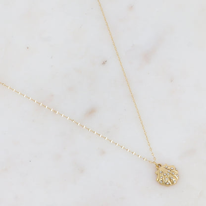 Collier avec coquillage strassé 40+5 cm