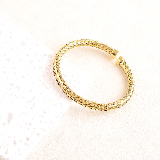 Jonc ouvert tressé (7.5MM)