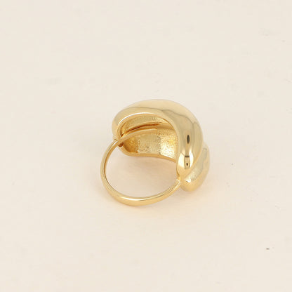 Bague - pièce à 2 rangs, lisse et martelé