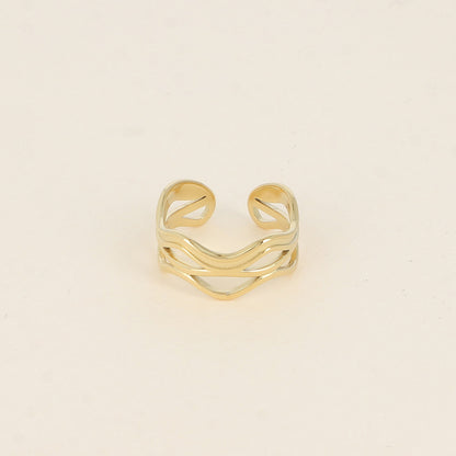 Bague - 3 lignes ondulées