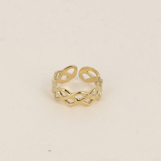 Bague - anneau tressé ajouré
