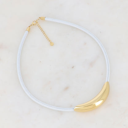 Collier sur cordon avec pièce dorée 40+5 cm