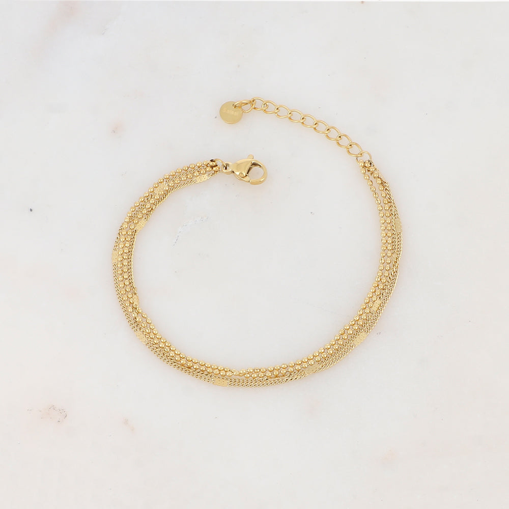 Bracelet 4 rangs avec maille