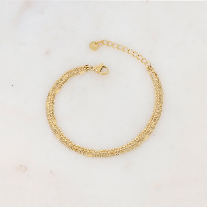 Bracelet 4 rangs avec maille