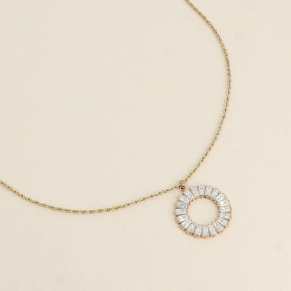 Collier - cercle de cristaux rectangulaires 38+5 cm