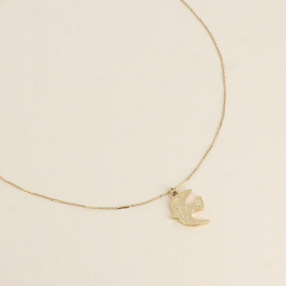 Collier - pendentif oiseau 39+5 cm