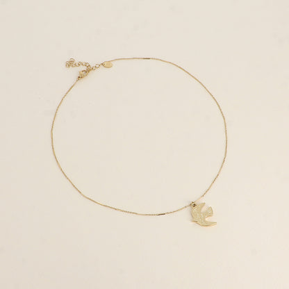 Collier - pendentif oiseau 39+5 cm